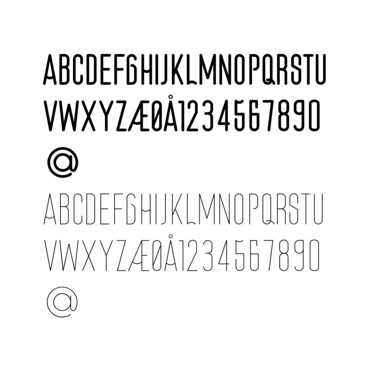 letters and numbers in a special font
