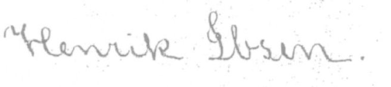 Henrik Ibsen's signature