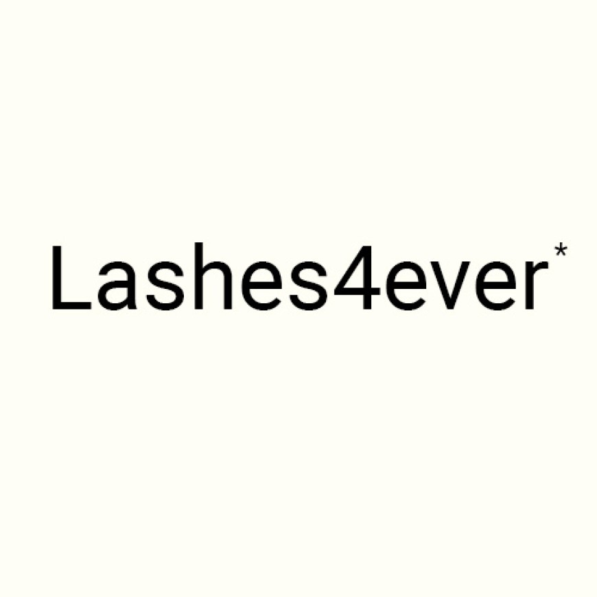Lashes4ever written in black on a light background.