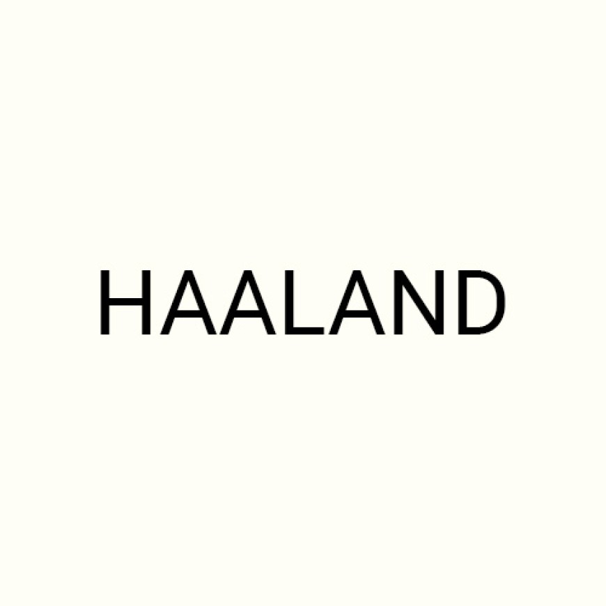 ERLING HAALAND written in black block letters on a light background.
